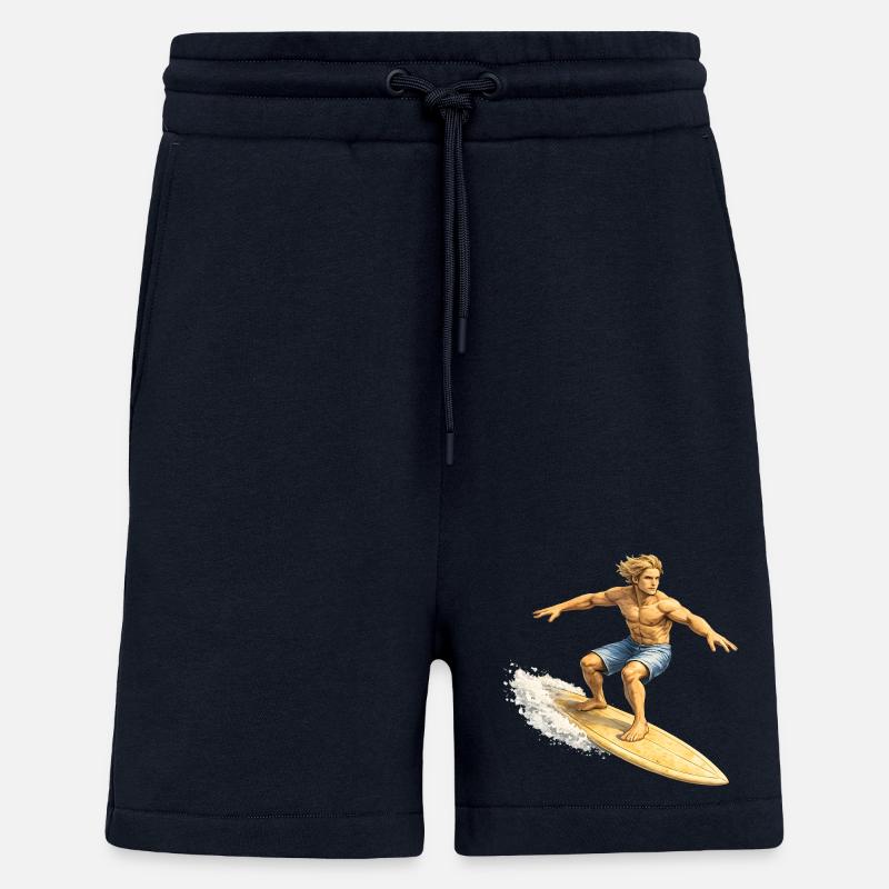 Surfer on wave in summer - Shorts - made by SPREAD - DARK NAVY