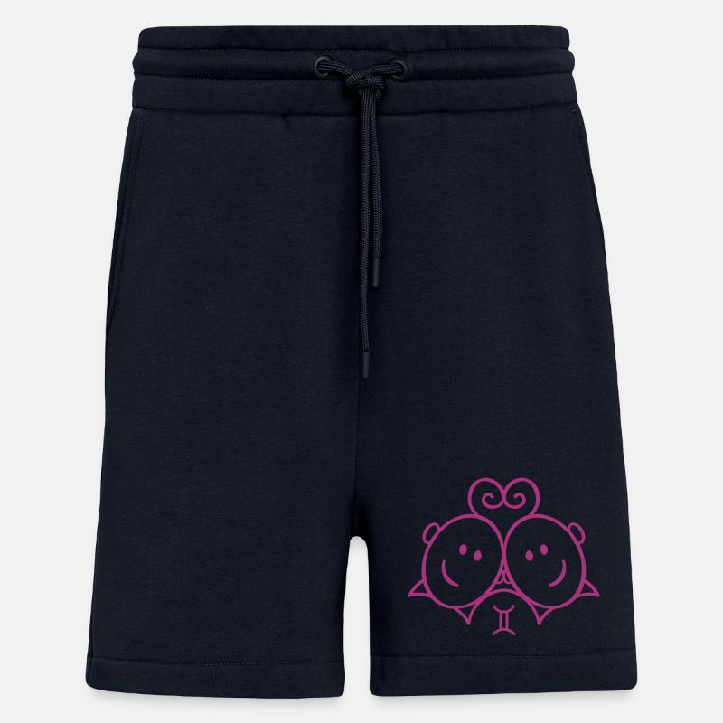 Gémeaux / Gémeaux / Zodiaque / Naissance - Short bio décontracté fabriqué en UE - DARK NAVY