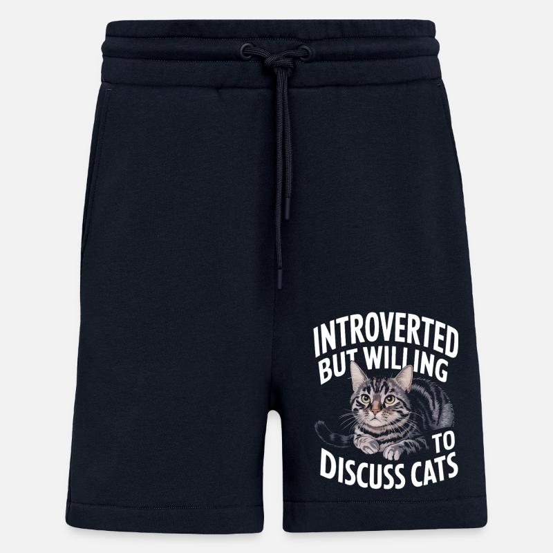 Introverti, antisocial, introverti - Short bio décontracté fabriqué en UE - DARK NAVY