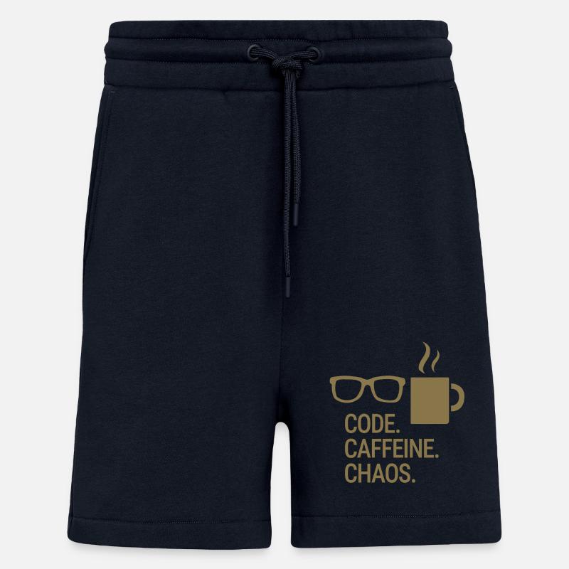 Code. Caffeine. Chaos. - Shorts - made by SPREAD - DARK NAVY
