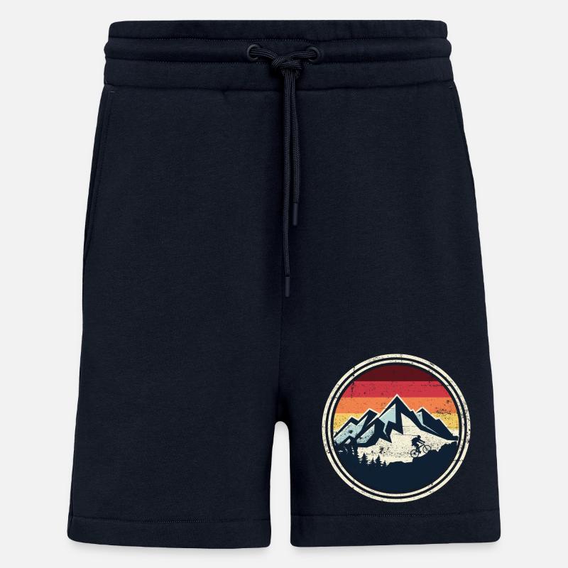Retro Ridge Mountain Biker Silhouette - Shorts - made by SPREAD - DARK NAVY