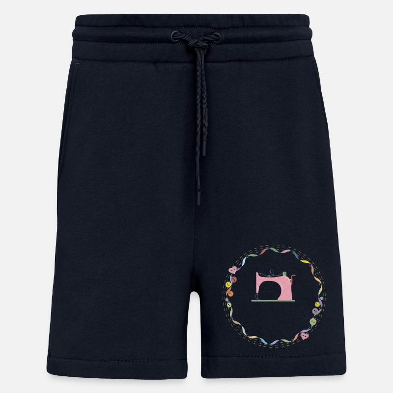 nostalgisch bunte Nähmaschine mit Knöpfe - Shorts - made by SPREAD - DARK NAVY