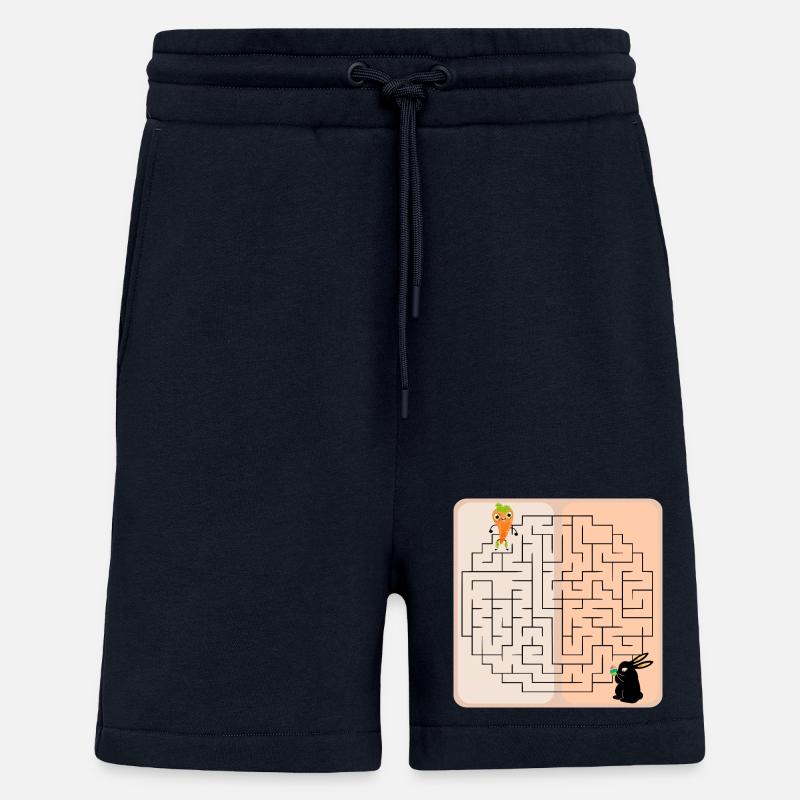Labyrinthe Lapin de Pâques - Short bio décontracté fabriqué en UE - DARK NAVY