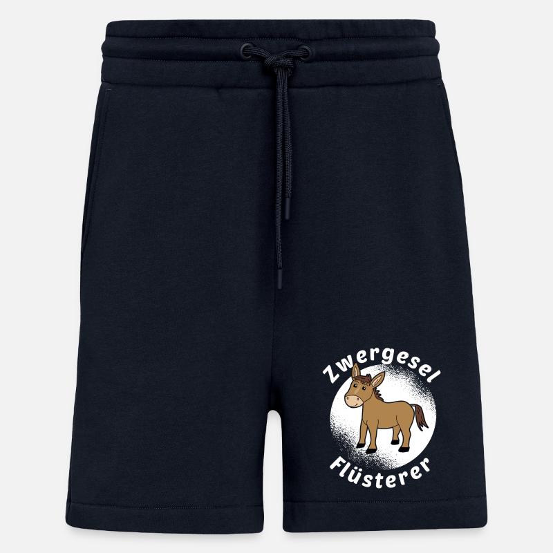 Zwergesel Flüsterer Miniesel Esel Muli Geschenk - Shorts - made by SPREAD - DARK NAVY