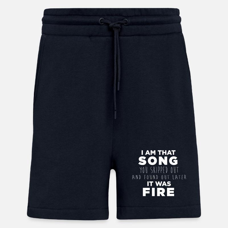 I AM THAT SONG 2eme version - Short bio décontracté fabriqué en UE - DARK NAVY