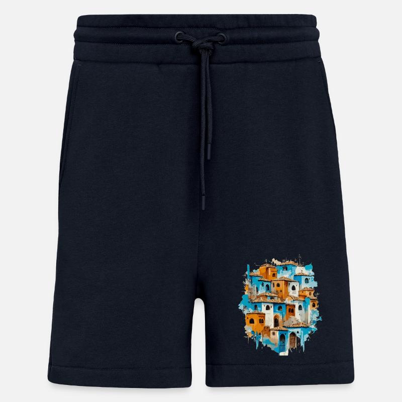 Bunte Bergdorf-Gemeinschaft - Shorts - made by SPREAD - DARK NAVY