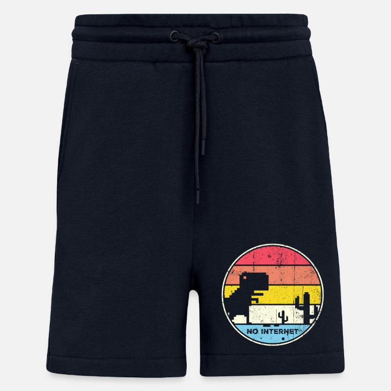 Desert Sunset Pixel Silhouette - Shorts - made by SPREAD - DARK NAVY