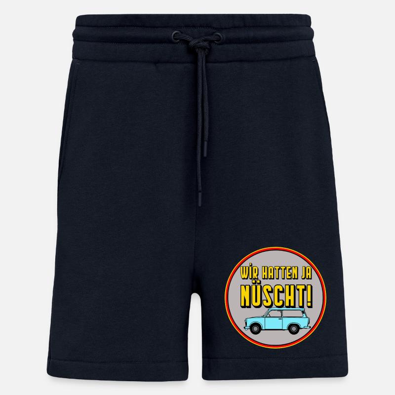 Nous avons eu nüscht - RDA culte dicton, monza man - Short bio décontracté fabriqué en UE - DARK NAVY