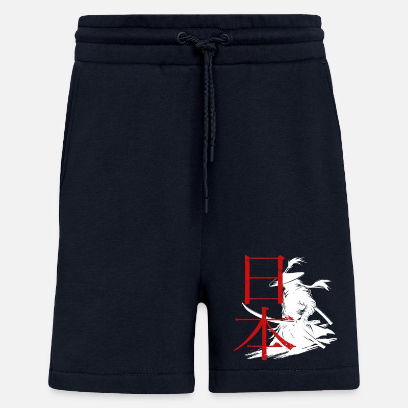 Kampfkunst-Design mit Samurai und Schriftzug - Shorts - made by SPREAD - DARK NAVY