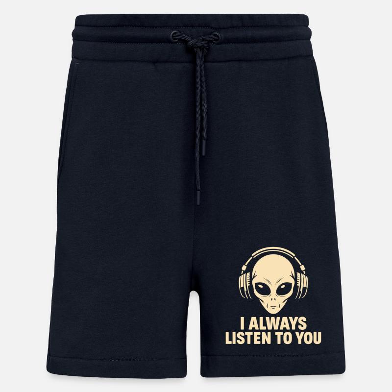 Außerirdischer mit Kopfhörer  - Shorts - made by SPREAD - DARK NAVY
