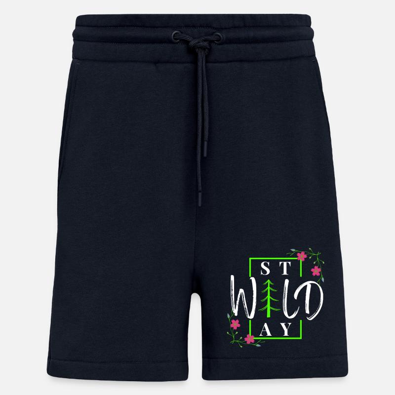 Stay Wild - Rustikaler Winterwald - Shorts - made by SPREAD - DARK NAVY