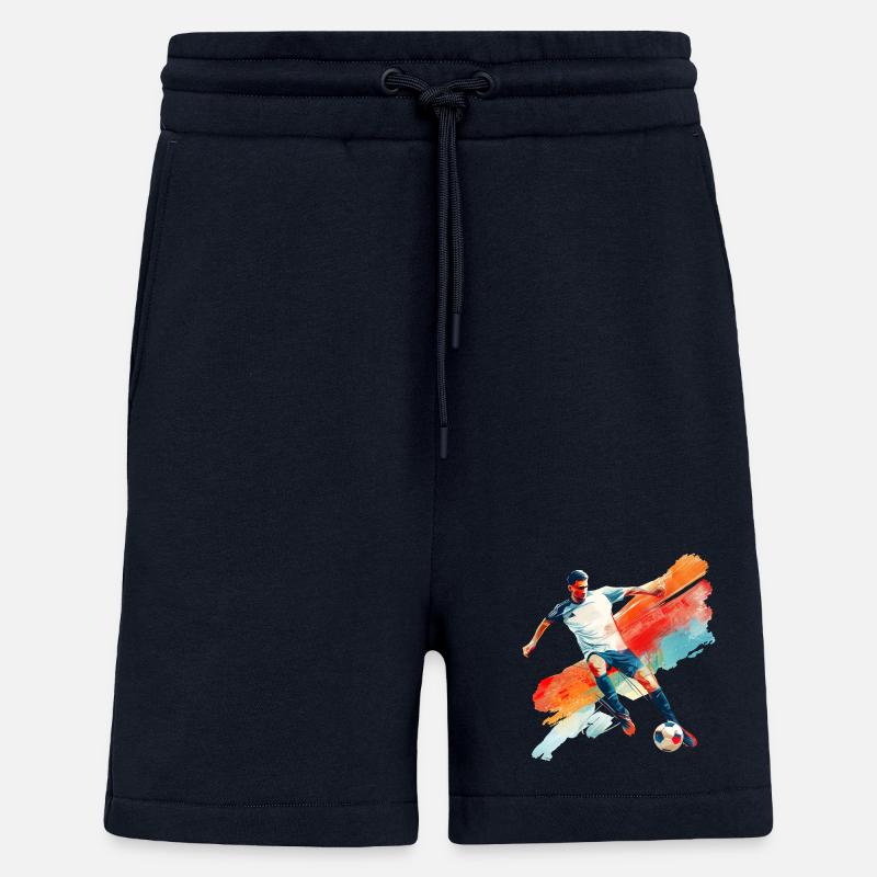 Dynamic soccer player in motion - Shorts - made by SPREAD - DARK NAVY