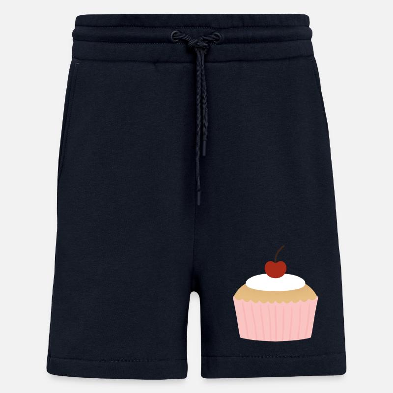 Cupcake pastel à la cerise - Short bio décontracté fabriqué en UE - DARK NAVY