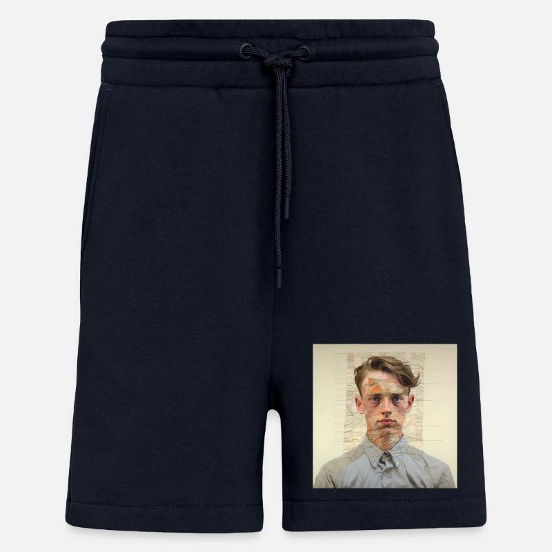 Patchwork-Portraet Collage - Shorts - made by SPREAD - DARK NAVY