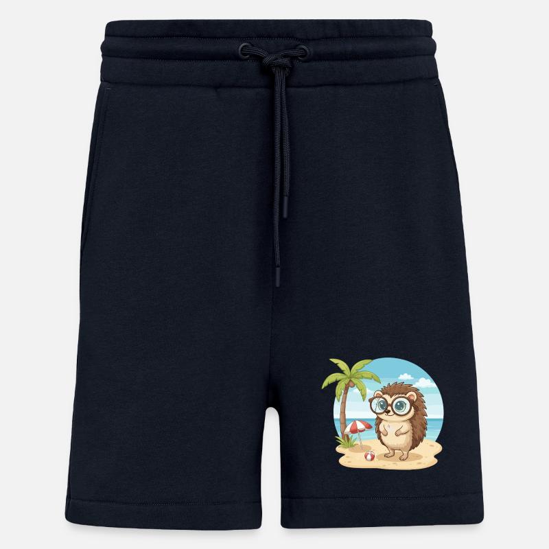 Süßer Igel mit Brille Strand-Sommerurlaub - Shorts - made by SPREAD - DARK NAVY