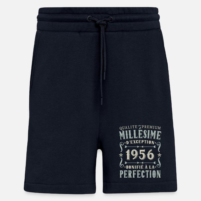 Anniversaire 70 Ans, Millésime 1956 - Short bio décontracté fabriqué en UE - DARK NAVY
