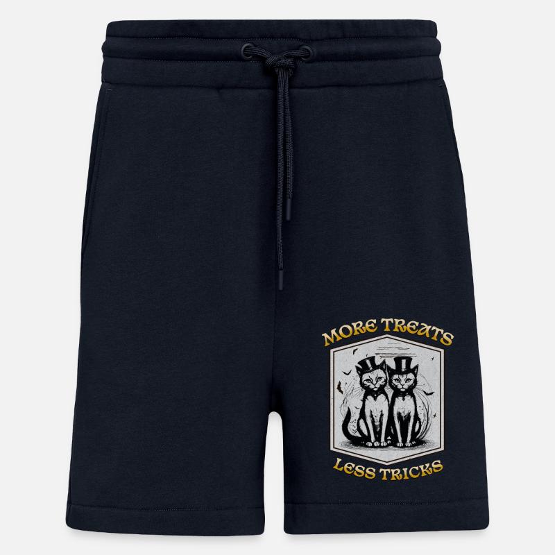 More treats less tricks - Shorts - made by SPREAD - DARK NAVY