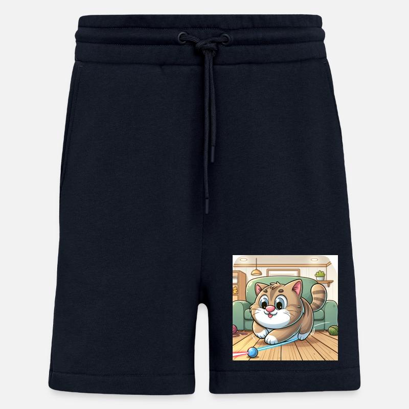Verspielte Katze im Heim - Shorts - made by SPREAD - DARK NAVY