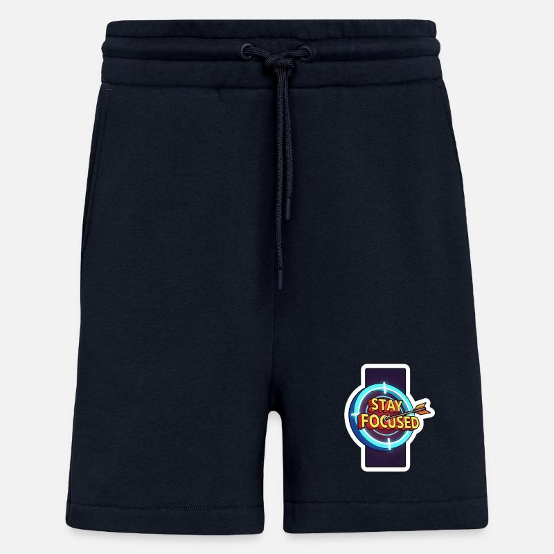 Restez concentrés Cible néon - Short bio décontracté fabriqué en UE - DARK NAVY