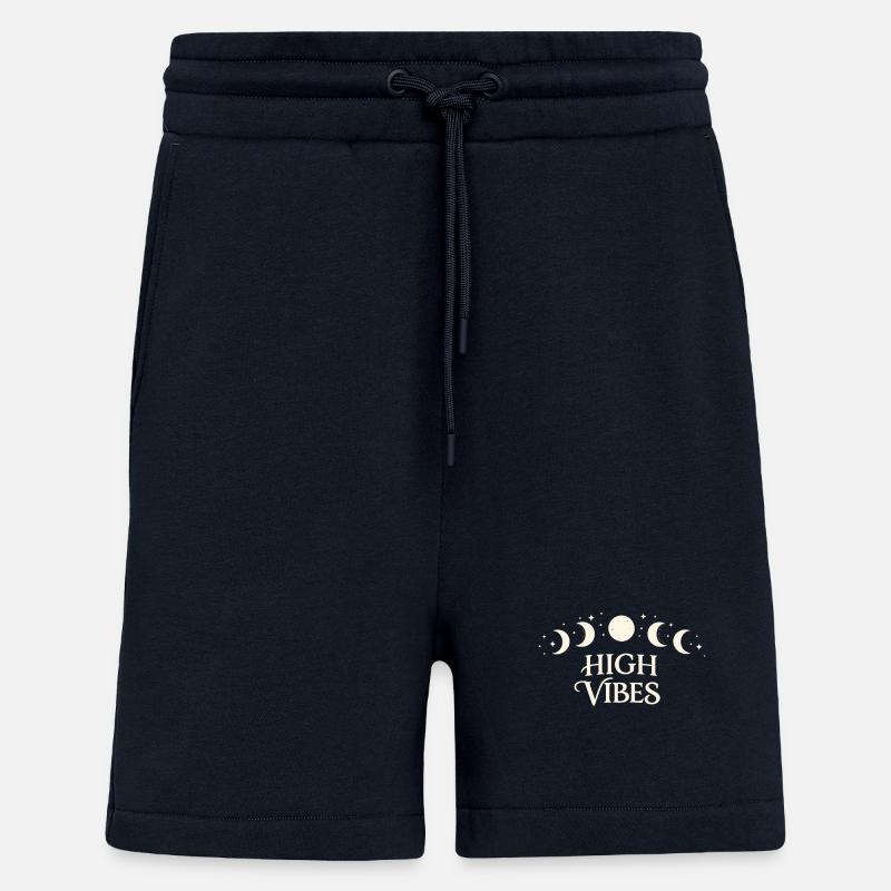 High Vibes Moon Phases Pattern - Shorts - made by SPREAD - DARK NAVY