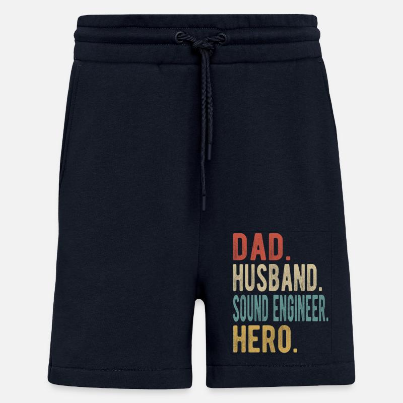 Sound engineer Papa husband Held - Shorts - made by SPREAD - DARK NAVY