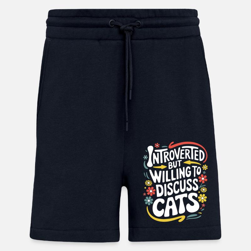Introverti, antisocial, introverti - Short bio décontracté fabriqué en UE - DARK NAVY