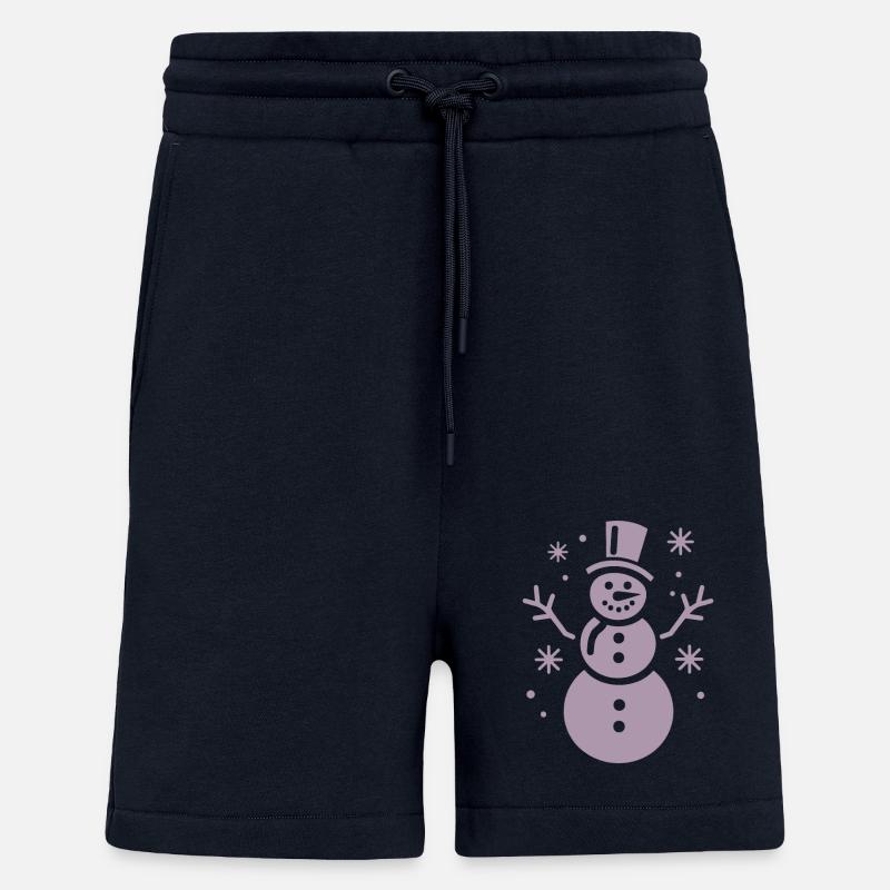 Schneemann Silhouette Minimalistisch - Shorts - made by SPREAD - DARK NAVY