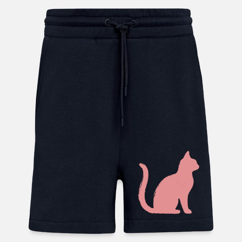 Contour du chat - Pastel - Short bio décontracté fabriqué en UE - DARK NAVY