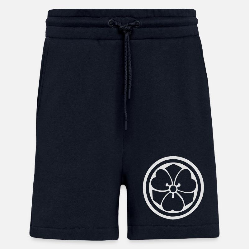 Kreisblüten Emblem Design - Shorts - made by SPREAD - DARK NAVY