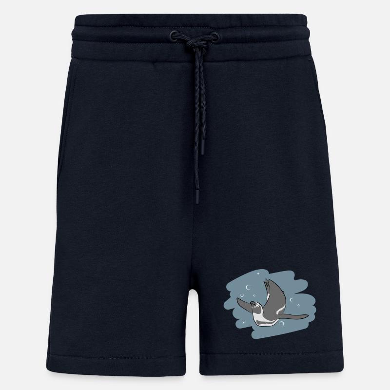 Conception d’illustrations « Penguin Kisses » - Short bio décontracté fabriqué en UE - DARK NAVY