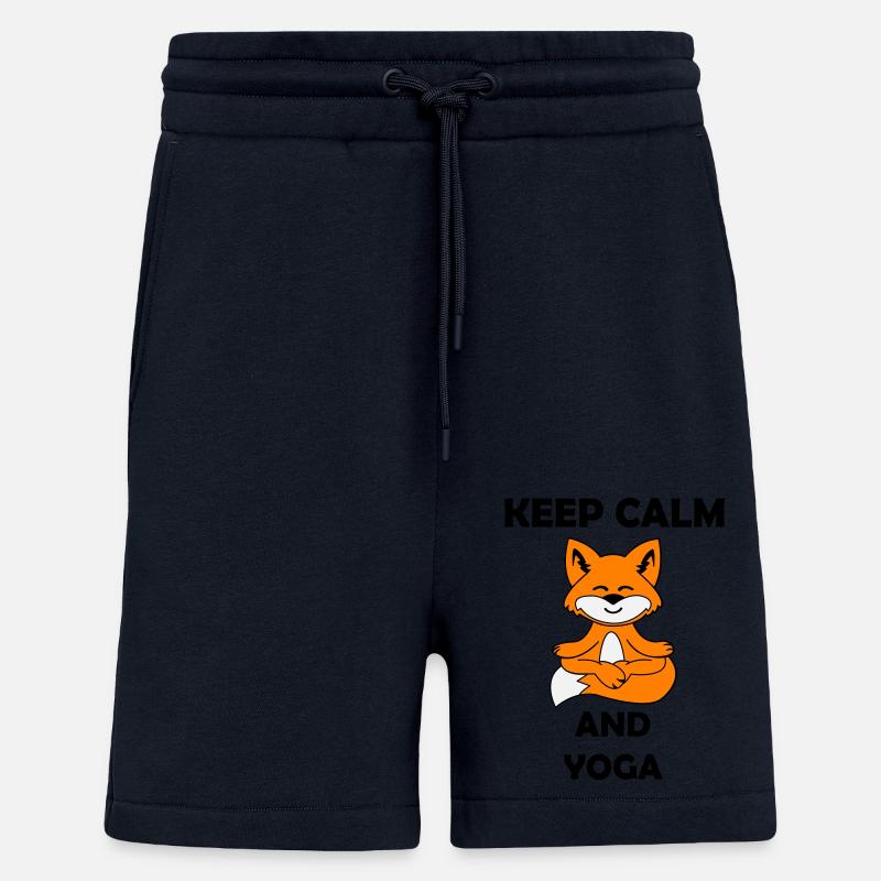 yoga fuchs keep calm - Shorts - made by SPREAD - DARK NAVY