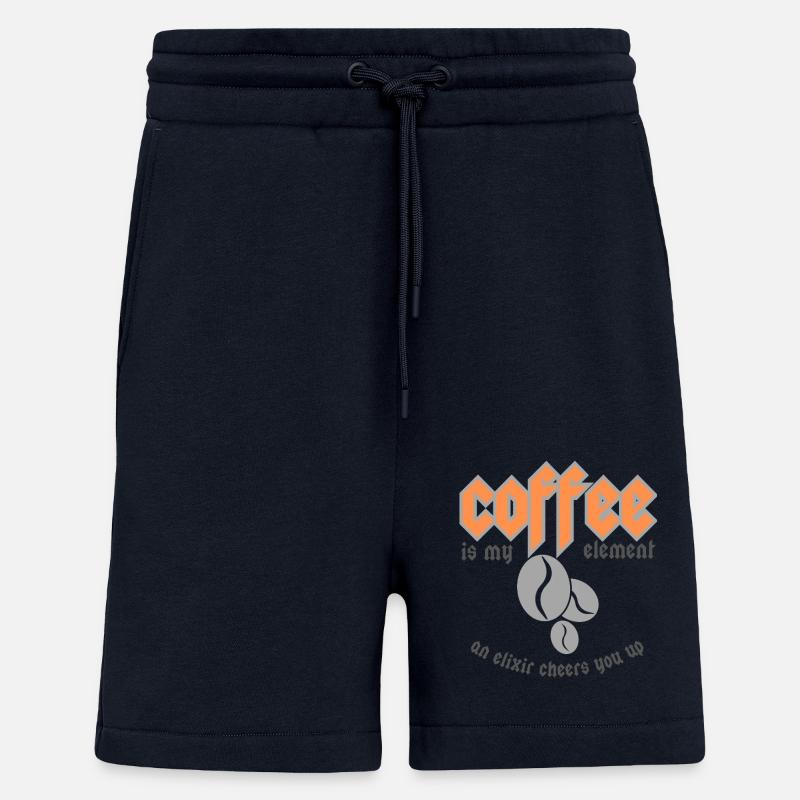 Le café est mon élément - Short bio décontracté fabriqué en UE - DARK NAVY