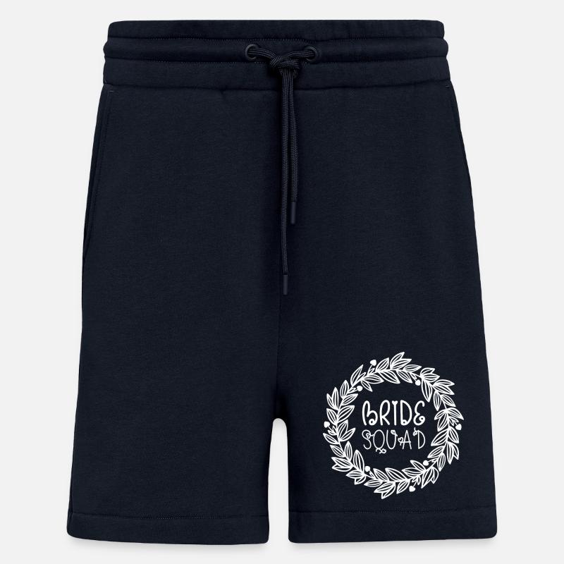 Bride Squad Couronne Feuilles - Short bio décontracté fabriqué en UE - DARK NAVY