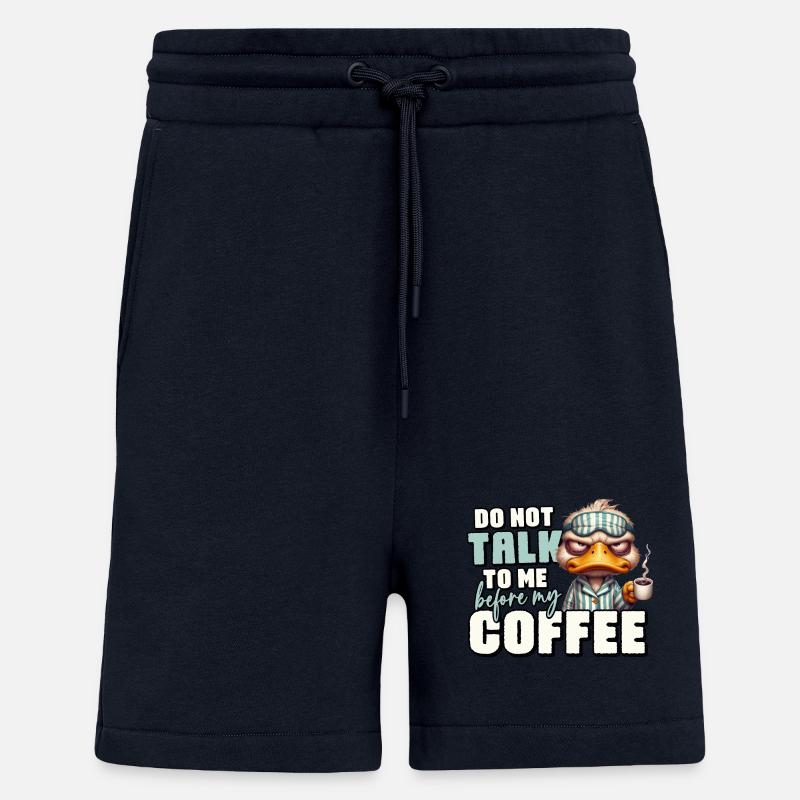 Grumpy duck with coffee - Shorts - made by SPREAD - DARK NAVY