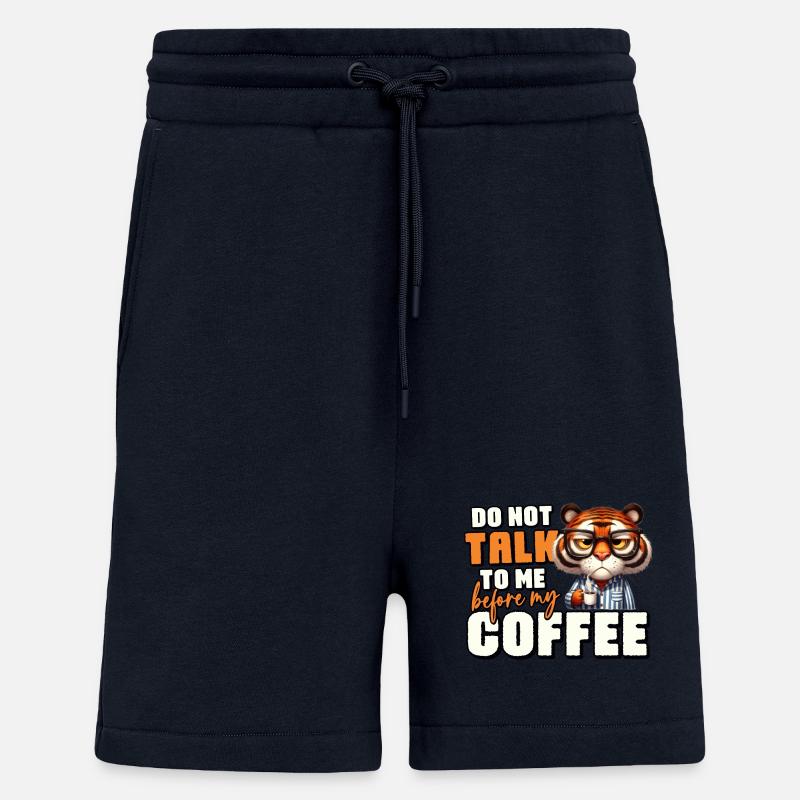 Grumpy tiger with coffee - Shorts - made by SPREAD - DARK NAVY