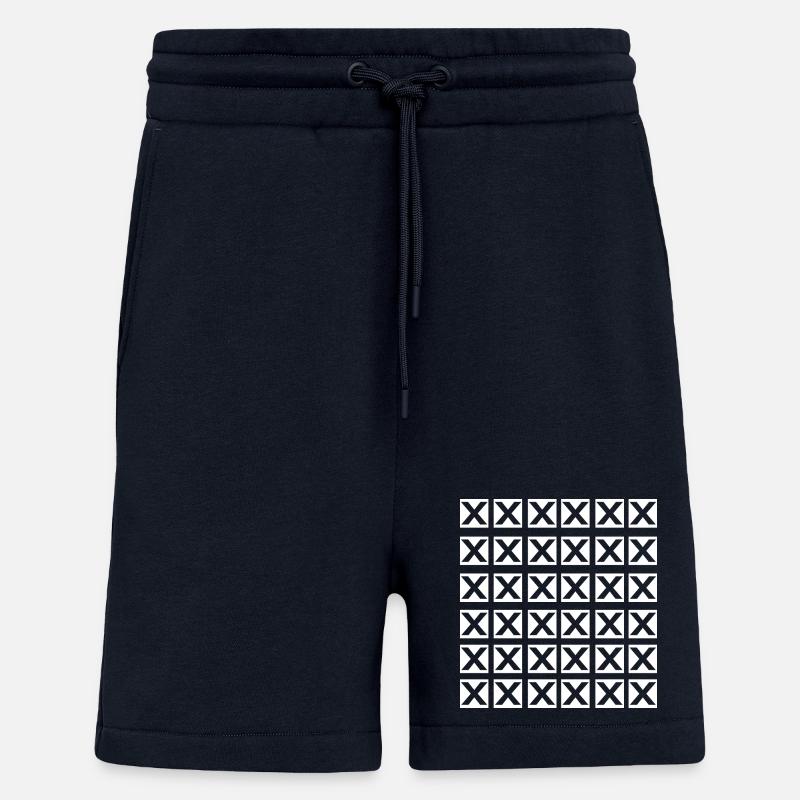 X grid cool design - Shorts - made by SPREAD - DARK NAVY