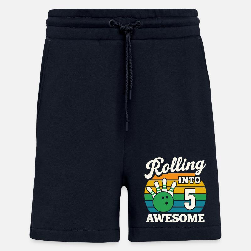 Bowling Legend 5th Birthday Design - Shorts - made by SPREAD - DARK NAVY
