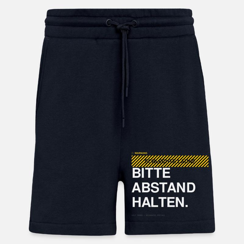 BITTE ABSTAND HALTEN Warnhinweis - Shorts - made by SPREAD - DARK NAVY