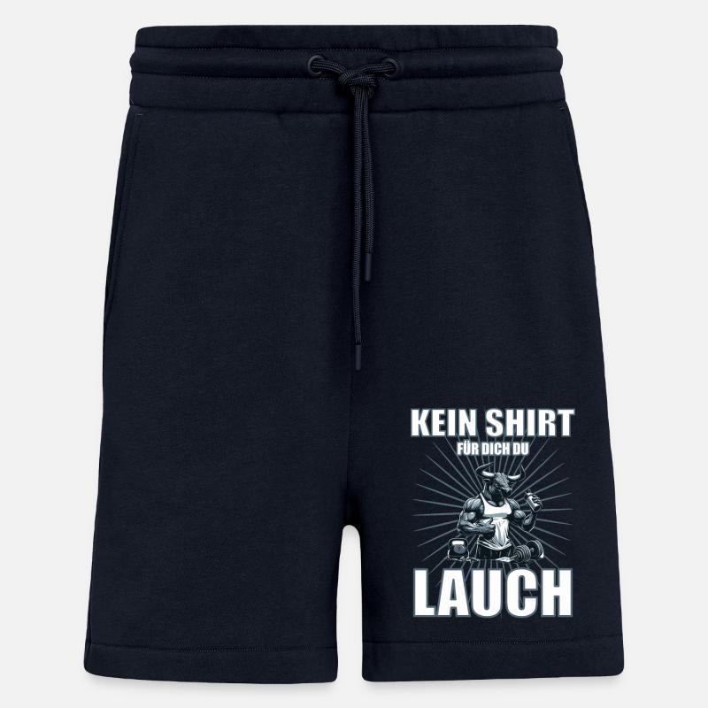 Lustiges Lauch-Design mit Bodybuilder-Stier - Shorts - made by SPREAD - DARK NAVY