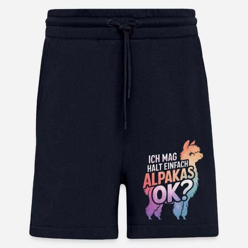 Lama alpaga - Short bio décontracté fabriqué en UE - DARK NAVY