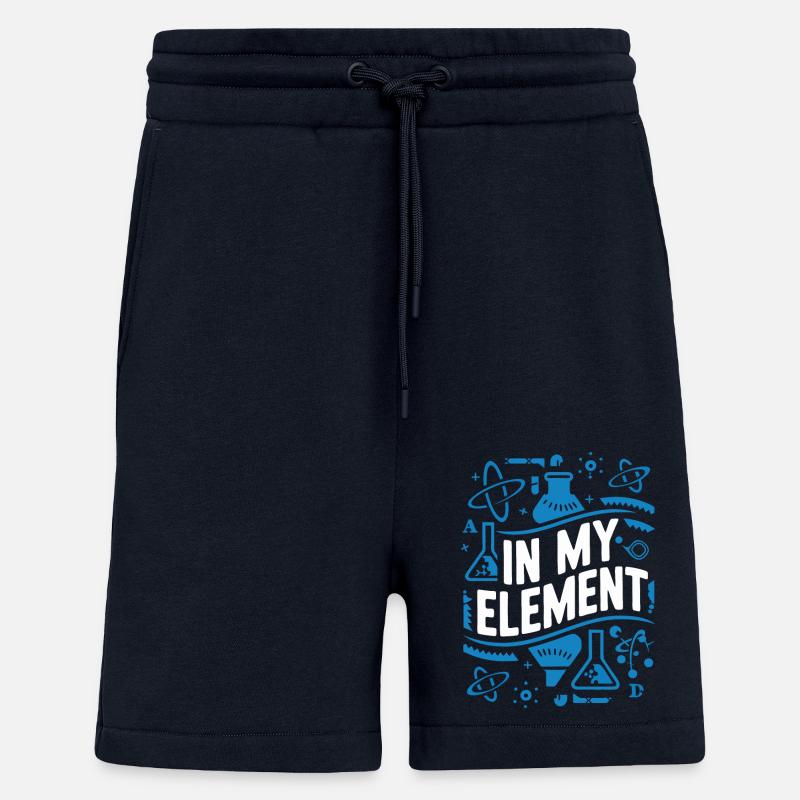 Chimiste Chimie Science Molécule d’atome - Short bio décontracté fabriqué en UE - DARK NAVY