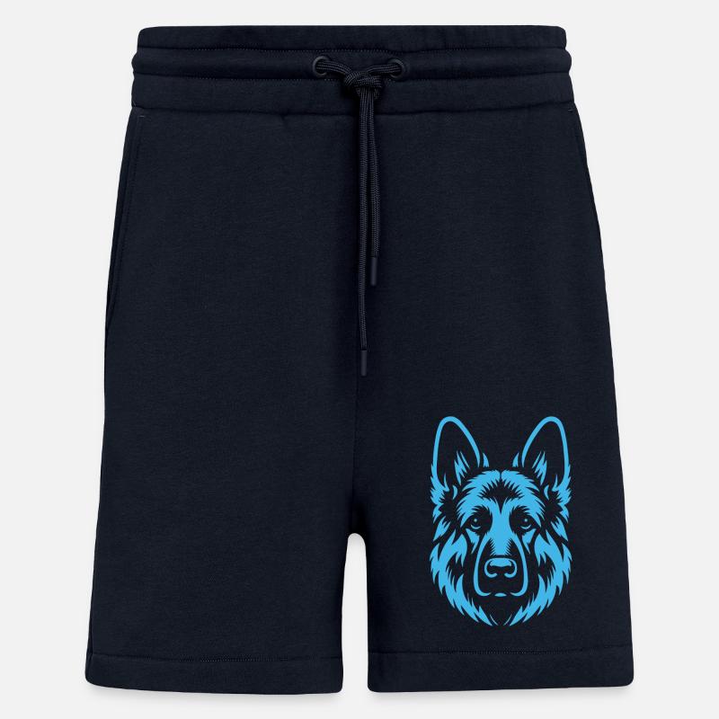 Schlichtes Blauer Schäferhund Design - Shorts - made by SPREAD - DARK NAVY
