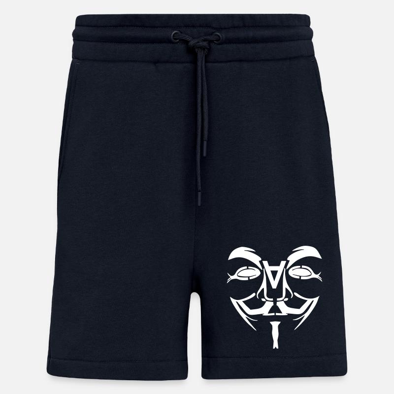 Visage de conception anonyme avec un - Short bio décontracté fabriqué en UE - DARK NAVY