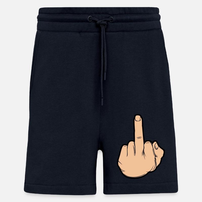 hand mittelfinger - Shorts - made by SPREAD - DARK NAVY