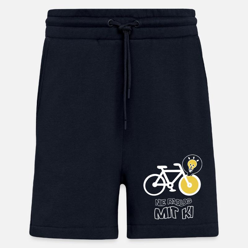 Vélo créatif avec design d’ampoule - Short bio décontracté fabriqué en UE - DARK NAVY