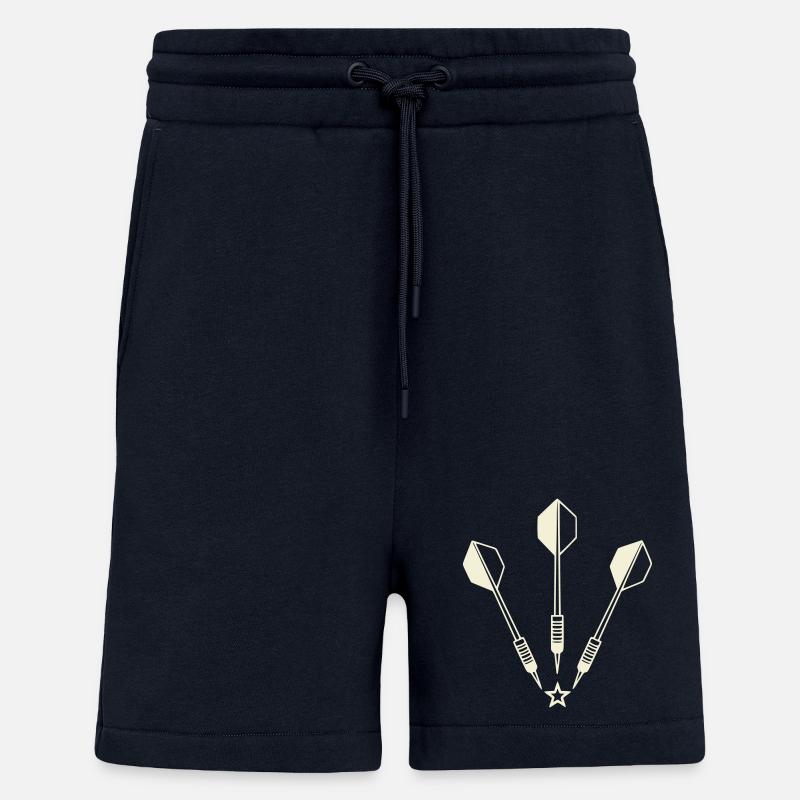 Fléchettes et étoile - Short bio décontracté fabriqué en UE - DARK NAVY