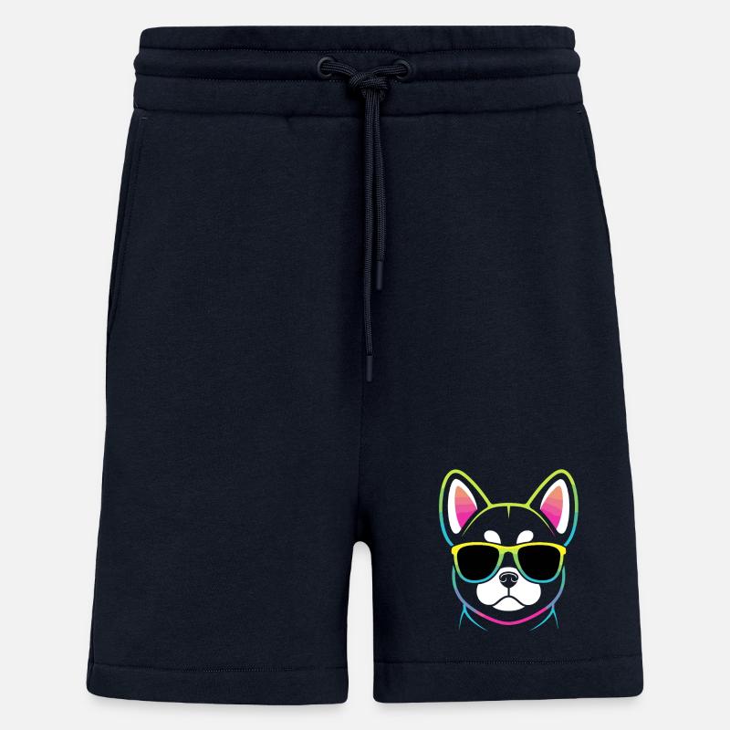 Regenbogenhund mit Brille - Shorts - made by SPREAD - DARK NAVY