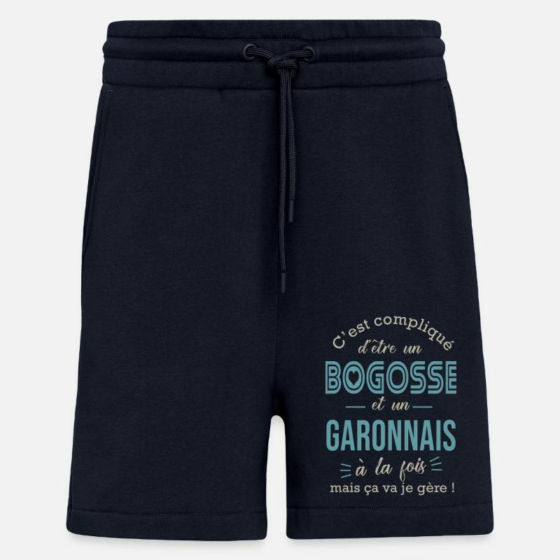 Garonnais cadeau Garonne - Short bio décontracté fabriqué en UE - DARK NAVY