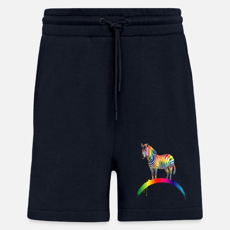 Regenbogen Zebra Farbverlauf Kunst Design - Shorts - made by SPREAD - DARK NAVY
