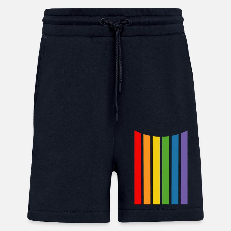 Regenbogenstreifen - Shorts - made by SPREAD - DARK NAVY